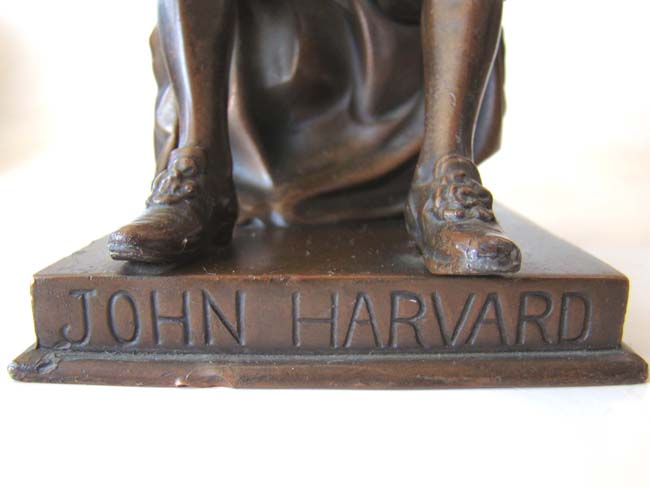 A Fine and RARE pair of Antique JOHN HARVARD Bookends by Jennings Brothers circa 1900-1915 — image 4